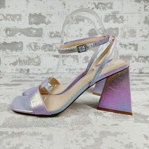 New BP. Parrker Platform Purple Metallic Party Heel Sandals T623